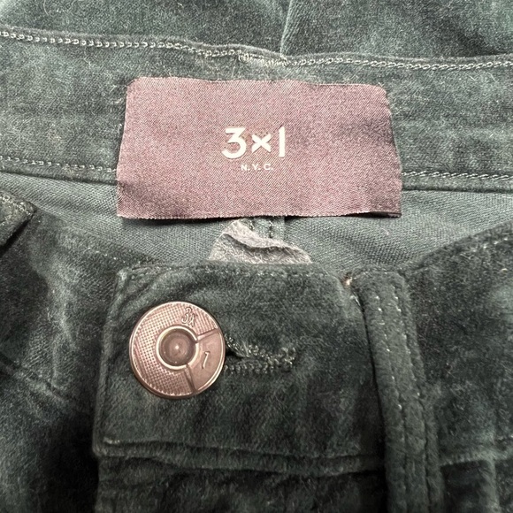 3X1 Velvet Higher Ground Mini Split Pant Fern 25 - Picture 10 of 11